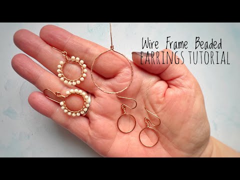 Wire Wrapped Hoop Earrings Tutorial - DIY Copper Wire Jewellery - How to make a circle wire frame
