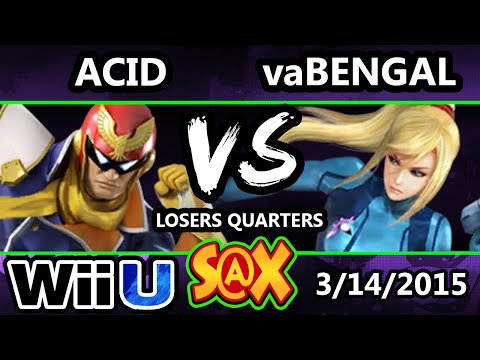 S@X Monthly - Acid (Captain Falcon, Luigi) Vs. vaBengal (ZSS) SSB4 LQ - Smash 4 - Smash Wii U