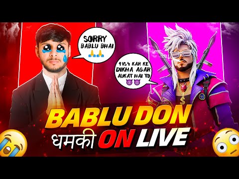 Bablu Don 😎 threatened on Live 🤬 || No More NG Guild 😭