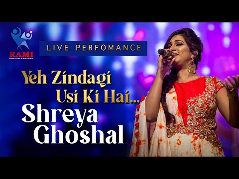 YEH ZINDAGI USI KI HAI | SHREYA GHOSHAL LIVE |THE LOVE STORY OF ANARKALI | RAMI PRODUCTIONS|