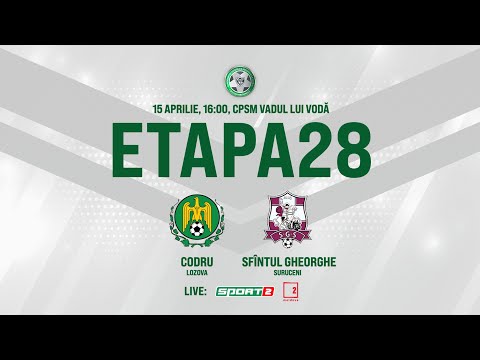 LIVE: DIVIZIA NAȚIONALĂ,Etapa 28 ,CS CODRU - FC SFÎNTUL GHEORGHE 15.04.2021, 16:00