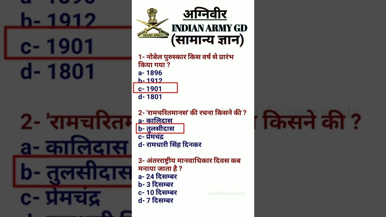 Indian army gd question paper 2022