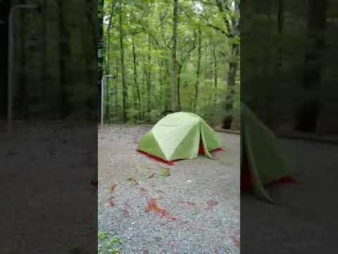 This campsite looks dry now, but last night my tent was in an inch of water.  There are no raised tent pads.