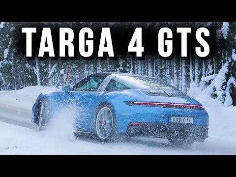 New Porsche 911 Targa 4 GTS - BLASTING through the Swedish Winter Wonderland - Incredible review!