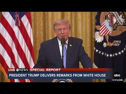 President Trump delivers remarks from White House