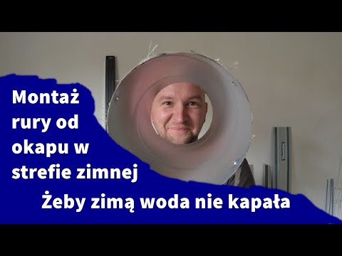 Montaż rury od okapu w strefie zimnej / zero kapiącej wody z ... trailer