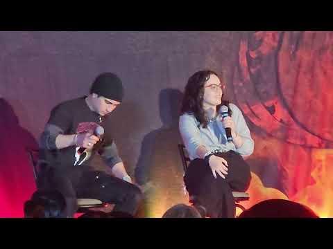 Cobra Kai panel opening with Mary Mouser (Samantha LaRusso) and Tanner Buchanan (Robby Keene) in NJ