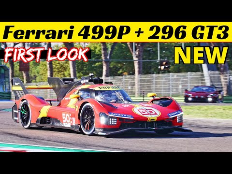 NEW Ferrari 499P LMH Hypercar Le Mans + Ferrari 296 GT3 - First Look & Engine Sound - Imola 2022