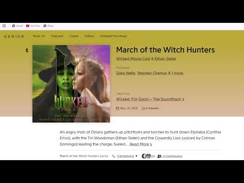 Shot of March of the Witch Hunters from Wicked: For Good