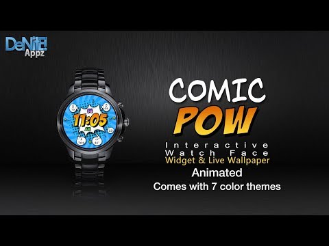 Comic Pow HD Watch Face Video