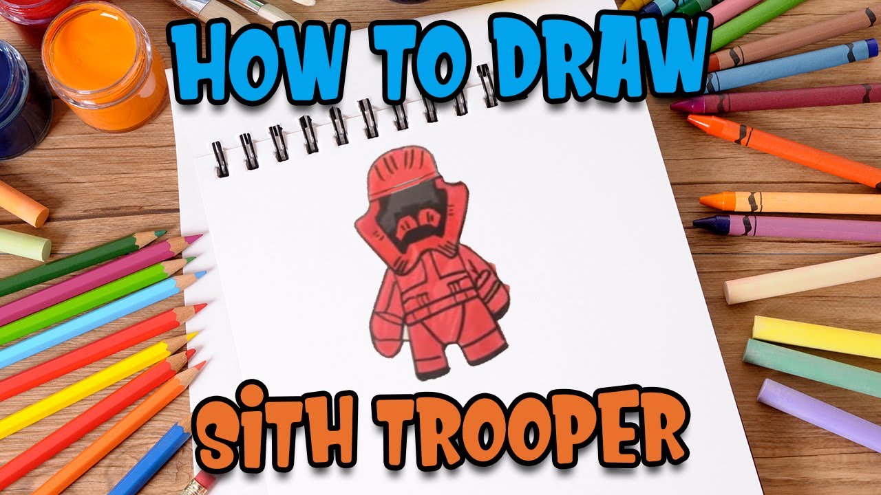 How to Draw easy Sith Trooper step by step for Kids #shorts
