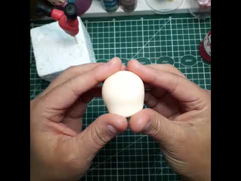 Cabeça Fofinha em Biscuit - Cabeça Papai Noel em  Biscuit