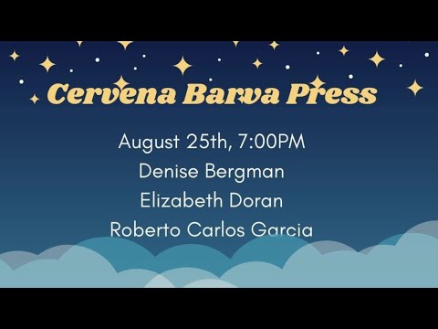 Cervena Barva Press 15 Anniversary Reading, August 25th, 2020