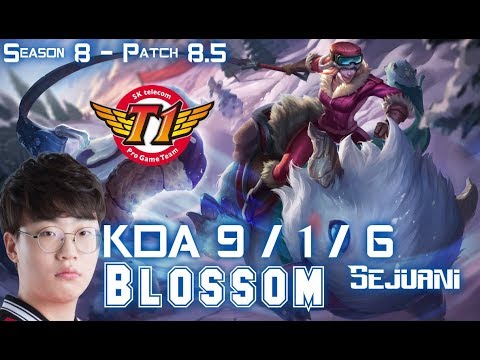 SKT T1 Blossom SEJUANI vs XIN ZHAO Jungle - Patch 8.5 KR Ranked