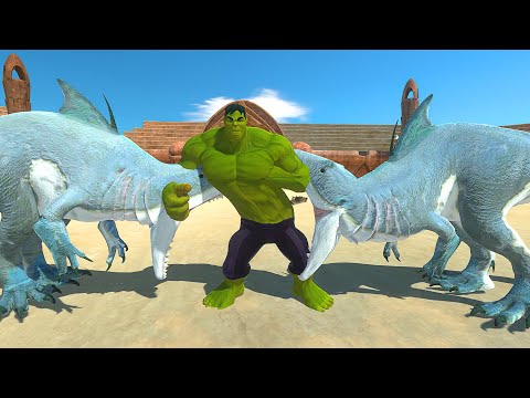 HULK VS SHARKOSAURUS AT THE ARENA - Animal Revolt Battle Simulator