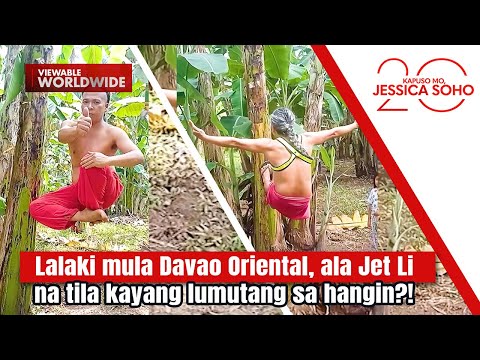 Lalaki mula Davao Oriental, ala Jet Li na tila kayang lumutang sa hangin?! | Kapuso Mo, Jessica Soho