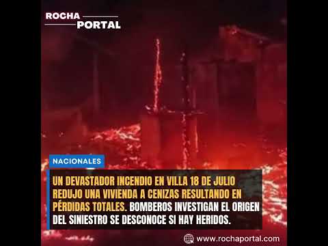 Tragedia en Villa 18 de Julio: Incendio reduce a cenizas una vivienda con pérdidas totales.