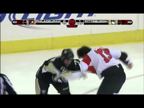 Daniel Carcillo vs Craig Adams Dec 15, 2009