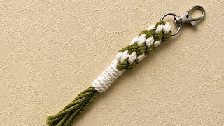How to Make Macrame Keychain | Macrame Keychain Tutorial | Easy Macrame Keychain for Beginners 