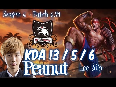 ROX  Peanut LEE SIN vs ELISE Jungle - Patch 6.21 KR Ranked