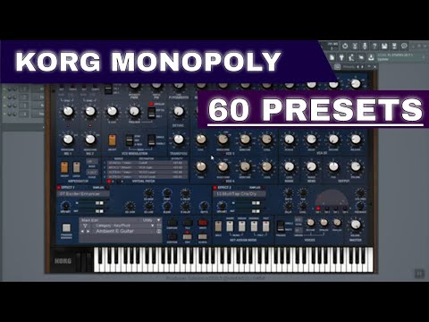 KORG MONOPOLY VST 60 Presets  ( Beautiful Sounds )