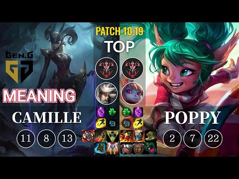 GEN Meaning Camille vs Poppy Top - KR Patch 10.19