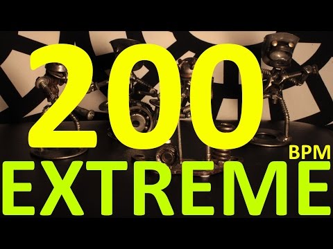 200 BPM - EXTREME - 4/4 Drum Track - Metronome - Drum Beat