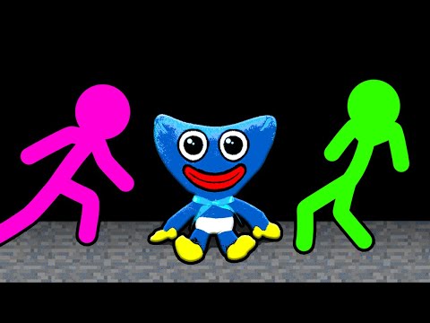 Stickman VS Minecraft: Baby Huggy Wuggy - AVM Shorts Animation