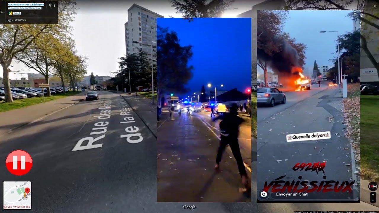 Rhône, tensions aux Minguettes à Vénissieux: 2 interpellations #GoogleEarth #Venissieux #Minguettes