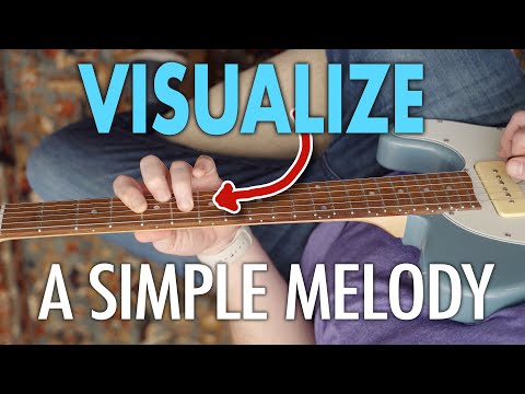 Visualize a simple melody (using chord shapes) - Guitar Lesson