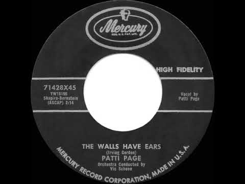 1959 Patti Page - The Walls Have Ears