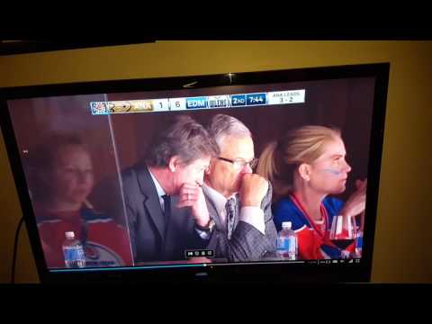 Oilers vs Ducks Game 6 - Did she just eat a booger?