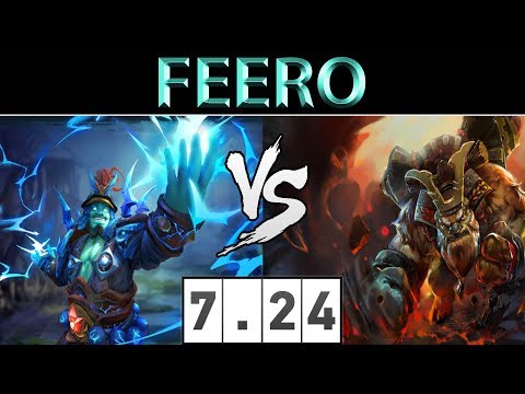 Feero [Storm Spirit] vs [Earthshaker] ► EU Ranked ► Dota 2 7.24