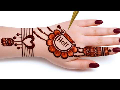 Holi Special Mehndi Design 2026 | Happy Holi Easy Front Hand Mehndi | Holi #Mehndi | होली की मेहंदी