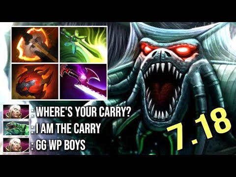 HOW TO CARRY THE GAME vs Pro Invoker! Battle Fury Tide Super Carry New Meta 7.18 Build WTF Dota 2