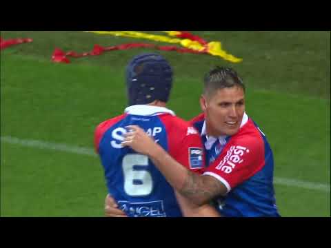 TOP 14 - Essai de Romain BARTHELEMY (FCG) - FC Grenoble Rugby - USA Perpignan - Saison 2022-2023