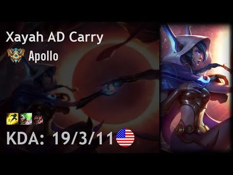 Xayah AD Carry vs Kog'Maw - Apollo - NA Challenger Patch 7.20
