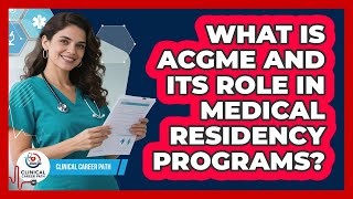 What Is ACGME And Its Role In Medical Residency Programs - Clinical Career Path