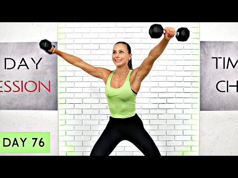 POWER STRENGTH HIIT WITH WEIGHT | 100 DAY OBSESSION Day 76