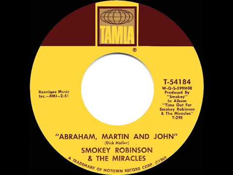 1969 HITS ARCHIVE: Abraham, Martin And John - Smokey Robinson & The Miracles (mono 45)
