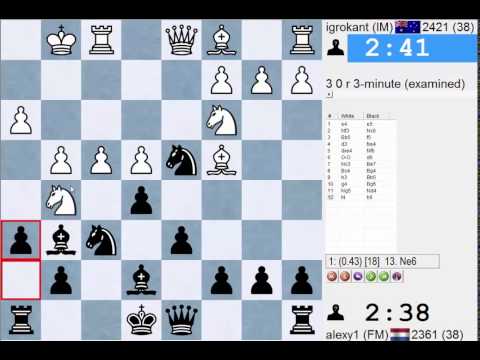 Blitzgame #80: IM igrokant vs FM alexy1 - Live Commentary