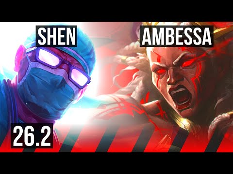SHEN vs AMBESSA (TOP) | 34K damage, Good KDA: 14/2/15 | EUW Challenger | 26.2