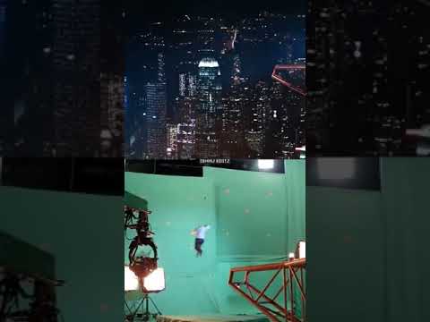 Reality of Skyscraper movie building jumping shooting | Edited Vs None Edited | Green screen|#Shorts