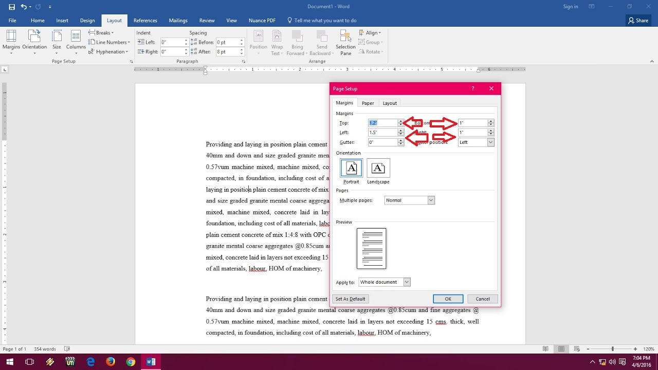 MS Word Standard Page Setup for Project, Seminar, Thesis, Assignment