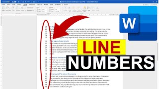 Microsoft Word - Adding Line Numbers