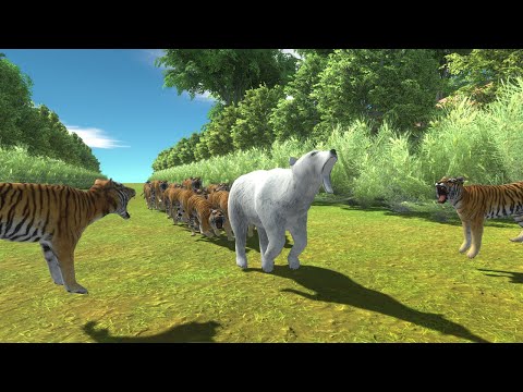 [ Dangerous Forest ] Run Away from Hungry Tigers (Help me Kozarog!) - Animal Revolt Battle Simulator