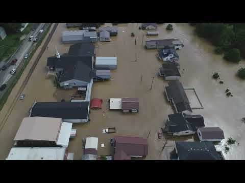 Eastern Kentucky flooding 2022: Drone footage shows Chavies, Garrett, Hazard, KY underwater