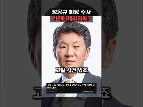 정몽규 회장 ‘홍명보 선임’ 수사, 왜 아직 결론이 안 났을까?