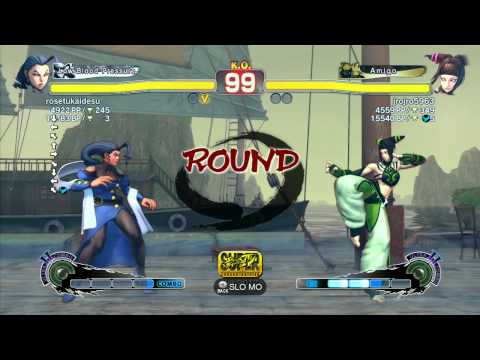 SSF4 AE 2012: rosetukaidesu (Rose) vs jrojro5963 (Juri) - Xbox Live Ranked Match