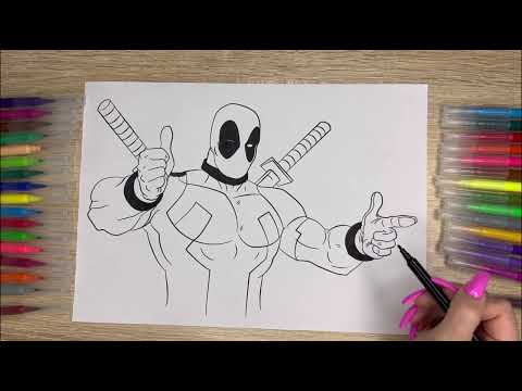 Deadpool coloring book\Deadpool coloring page